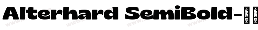 Alterhard SemiBold字体转换